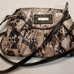 Snakeskin print cross body bag